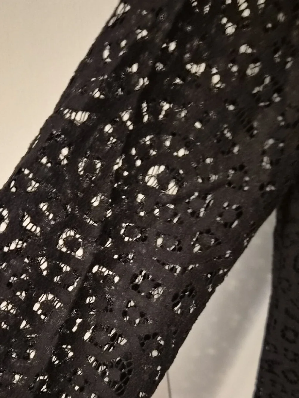 J. Crew Factory Black Crochet Lace Blouse, Size 12